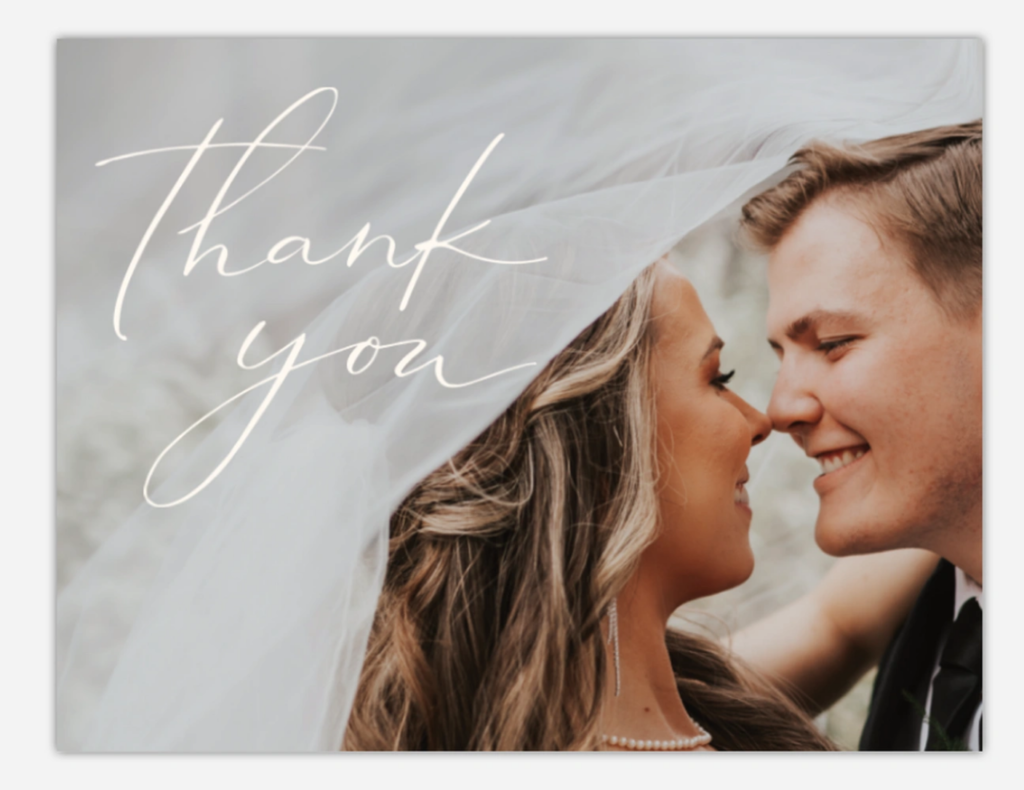 wedding thank you 1 custom thank you cards